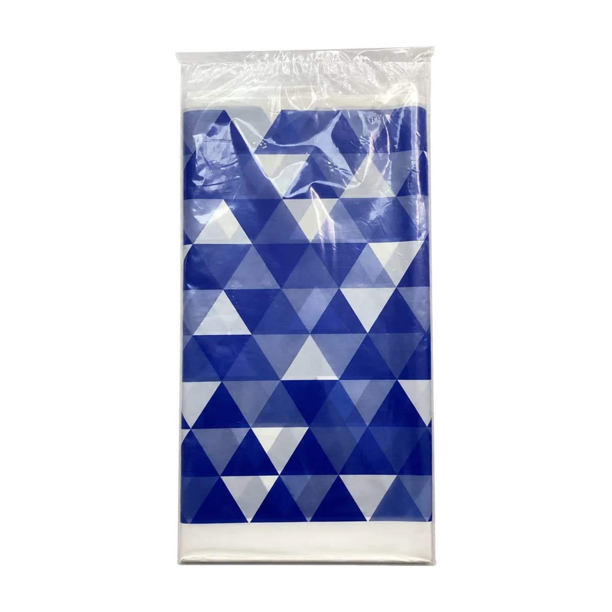 Blue Geometric Table Cover, 54 x 102 in