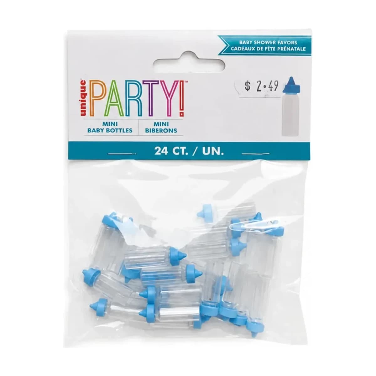 Blue Mini Baby Bottles, 24 Pack