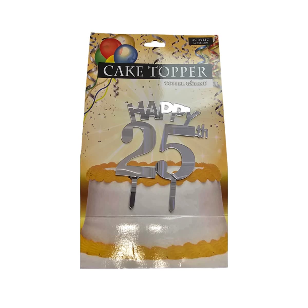 Cake Toper Happy 25th