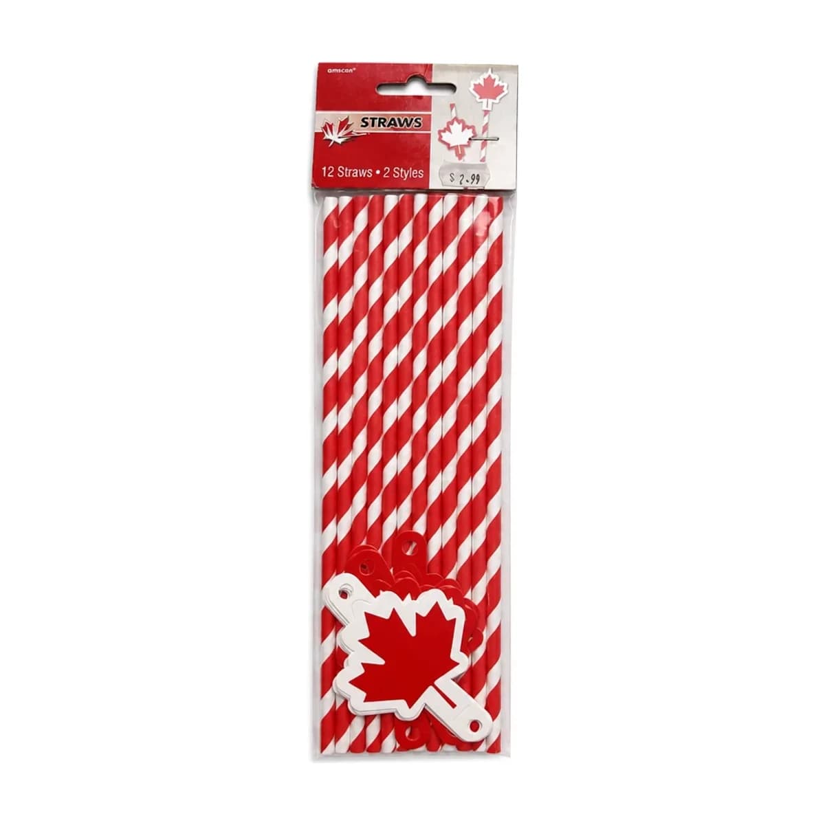 Canada Day Paper Straws