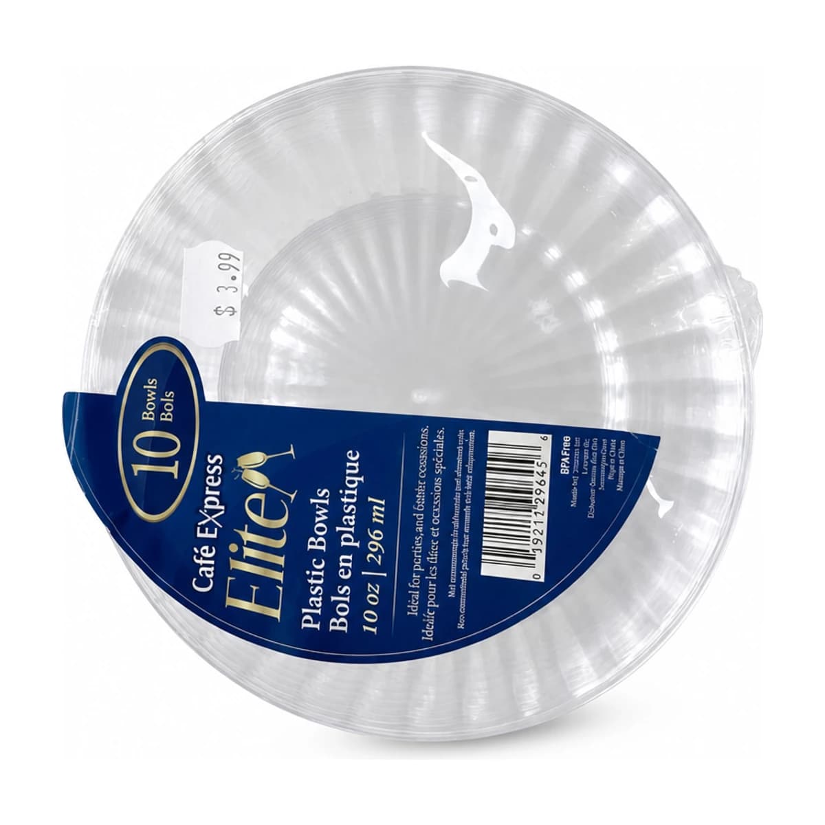 Clear Plastic Bowls, 10 oz 10 Pack