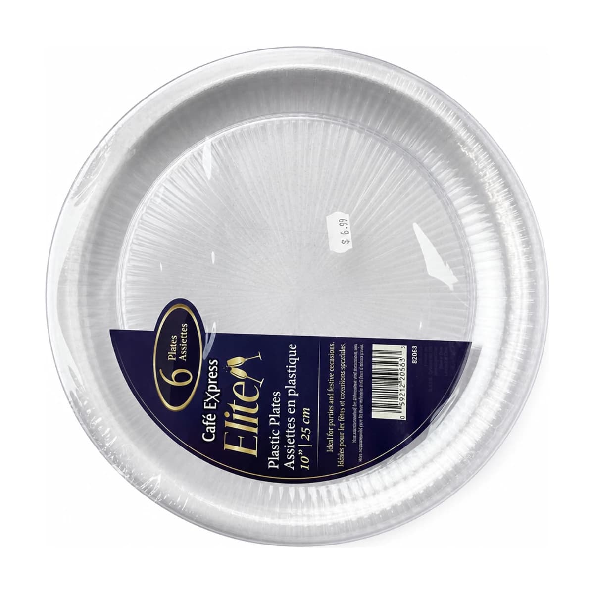 Clear Plastic Plates, 10 in 6 Pack