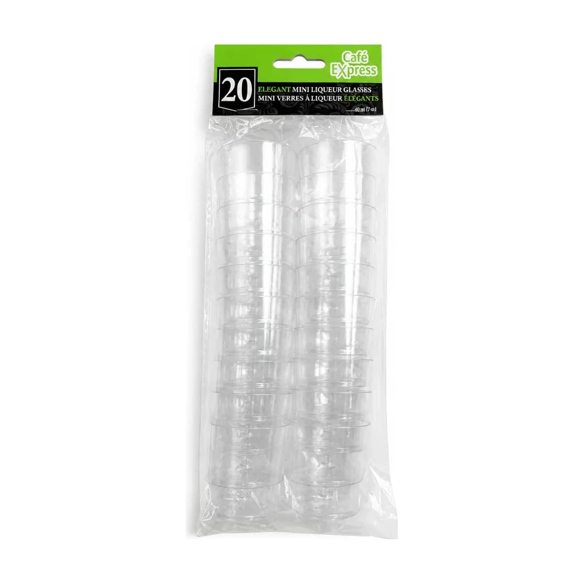 Clear Shot Glasses, 2 oz 20 Pack