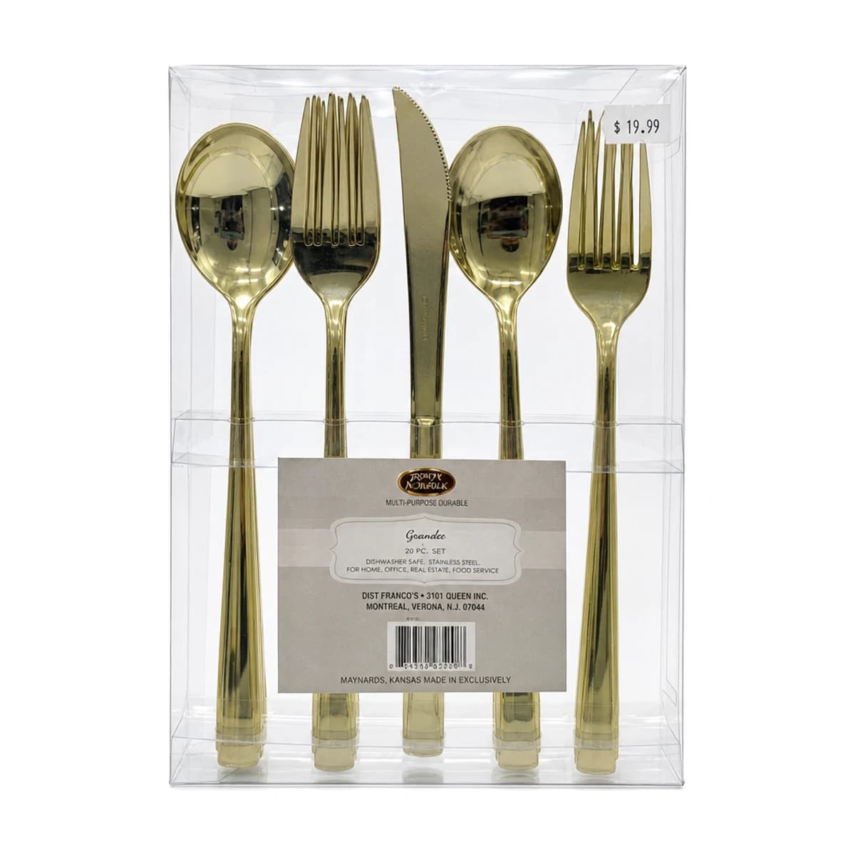 Gold Cutlery Set, 20 Piece