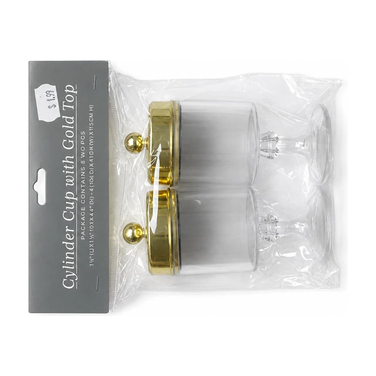 Cylinder Cup With Gold Top