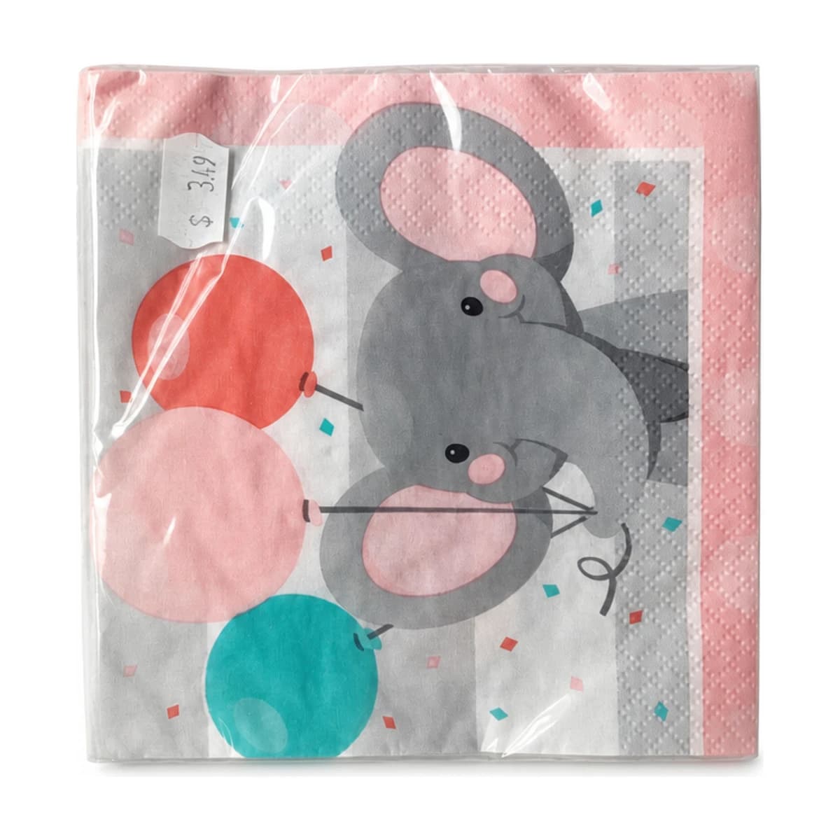 Girl Elephant Napkins 9”