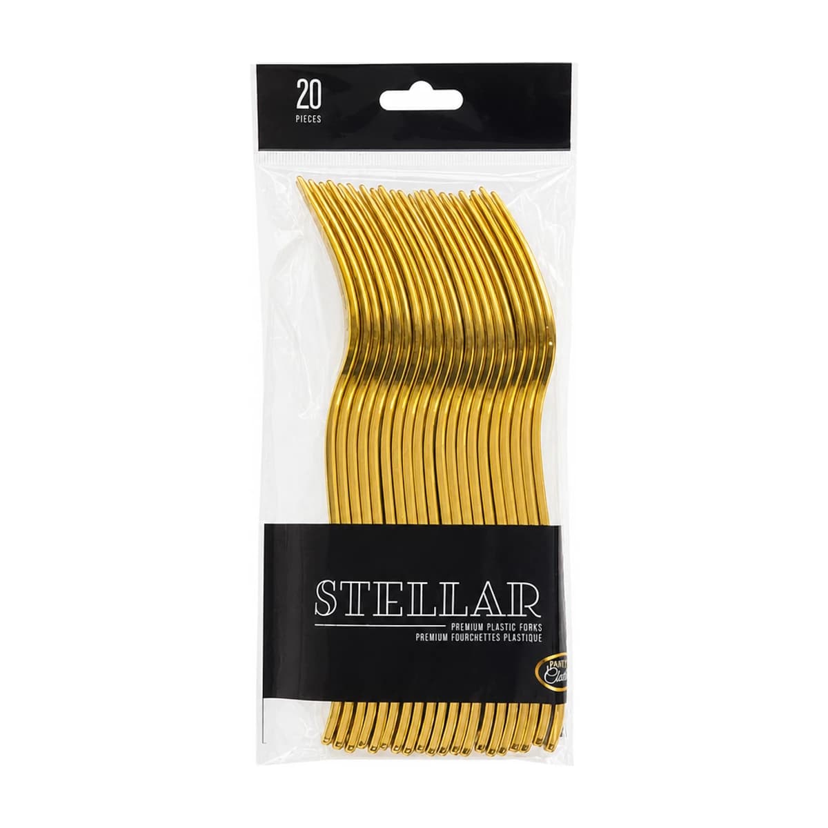 Gold Heavy Duty Plastic Forks, 20 Pack