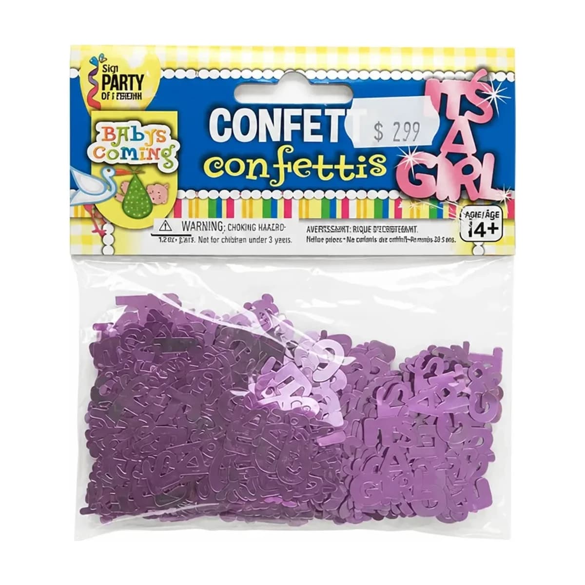 It's a Girl Baby's Coming Confetti