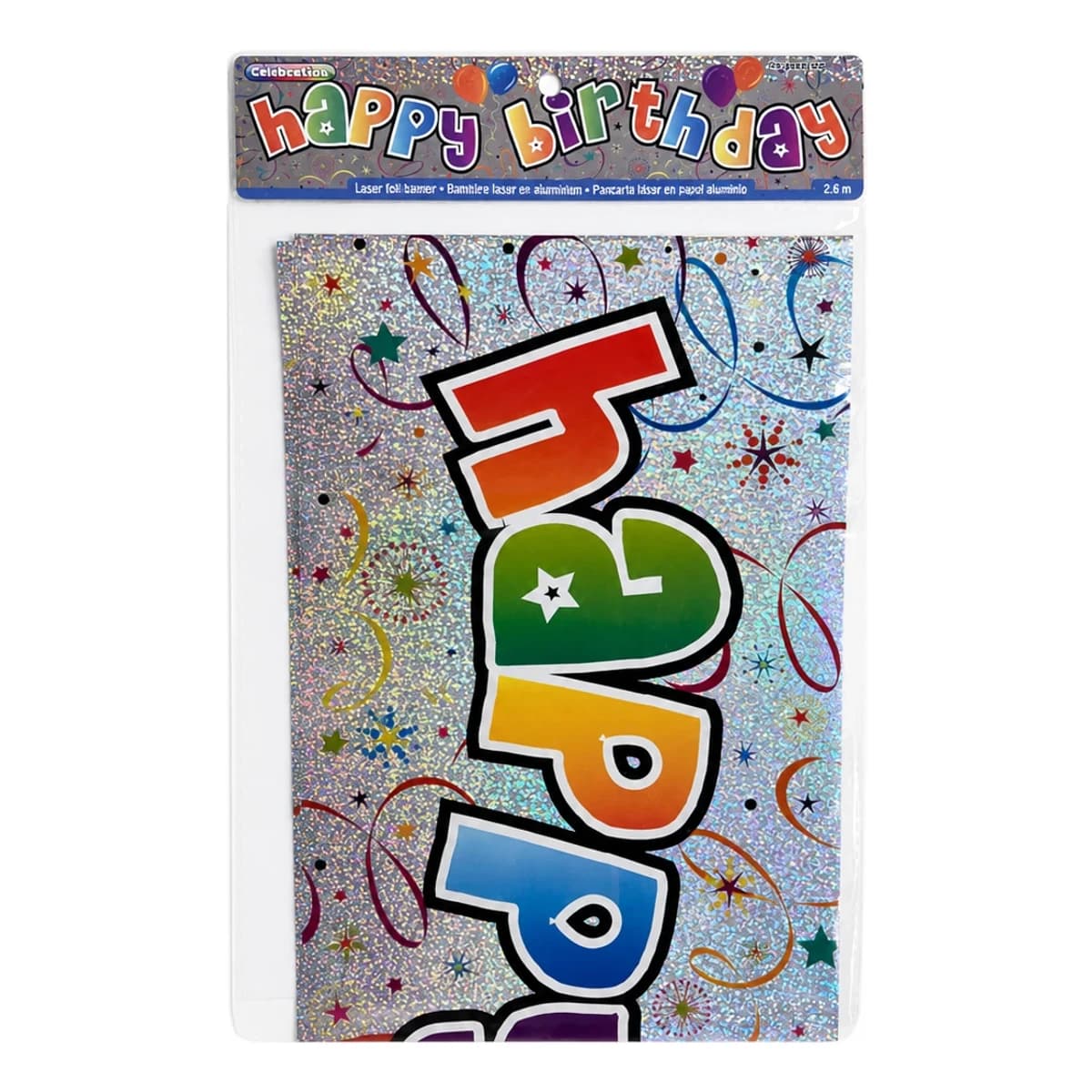 Laser Foil Banner - "Happy Birthday"