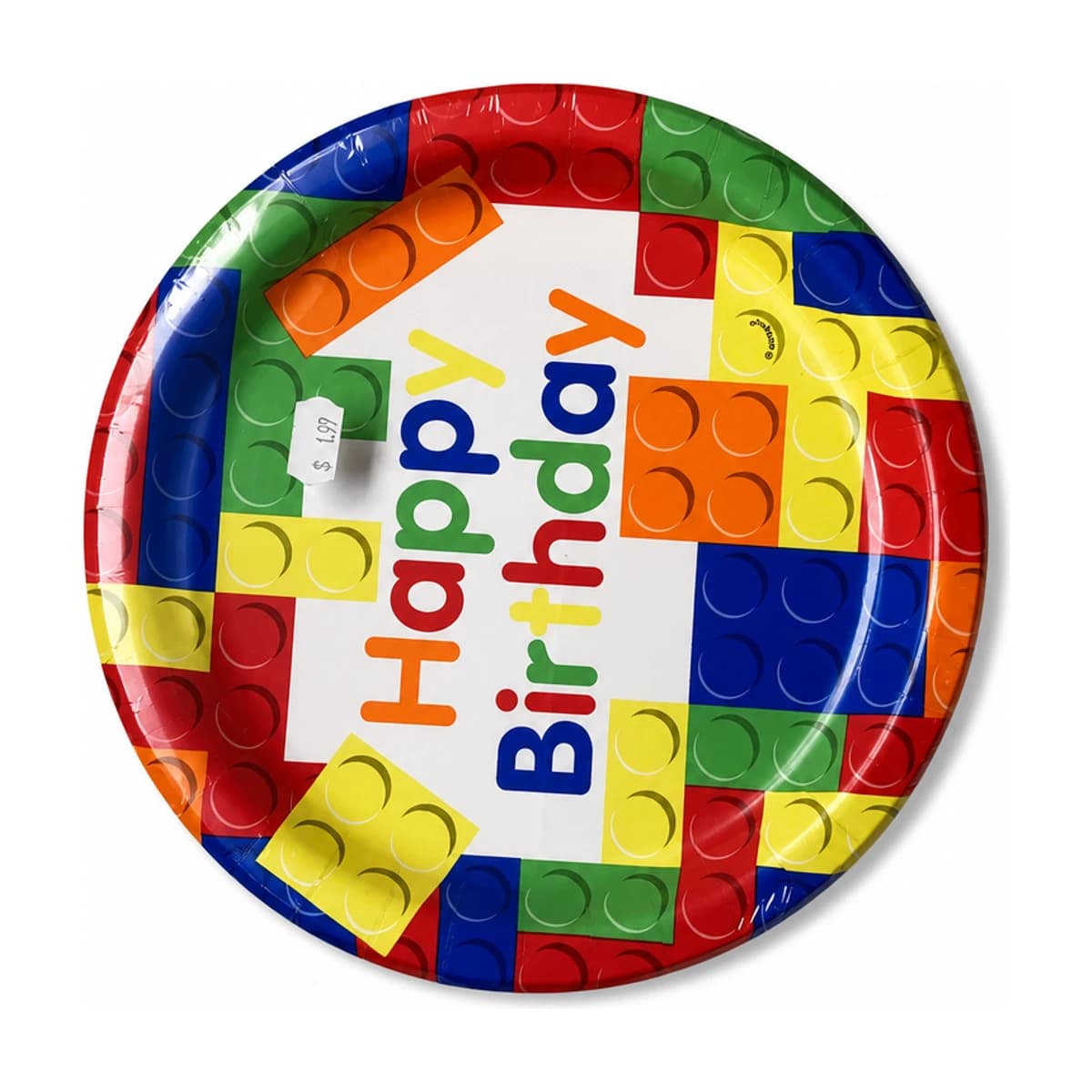 Building Blocks Happy Birthday Paper Plates, 9 in 8 Pack