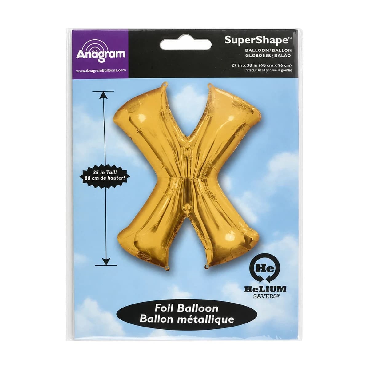 Letter X Foil Balloon 32”