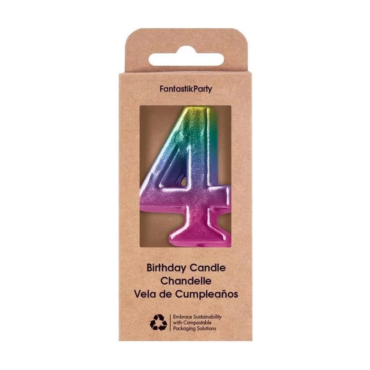 Multicolour Birthday Candle #4
