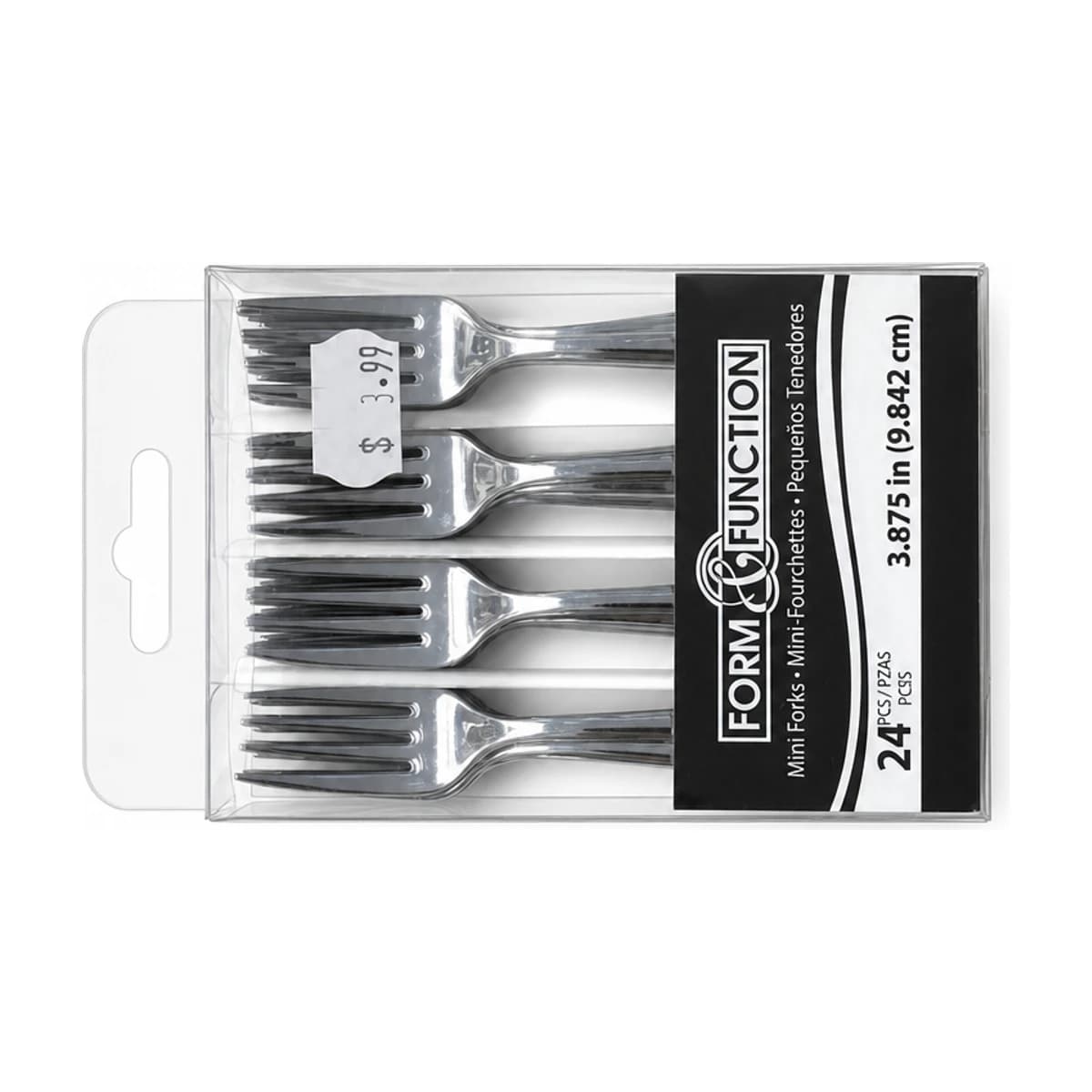 Silver Mini Forks, 24 Pack