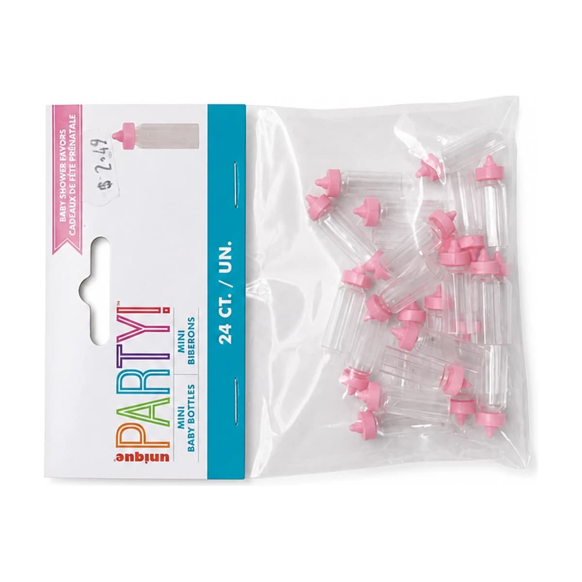 Mini Pink Baby Bottles