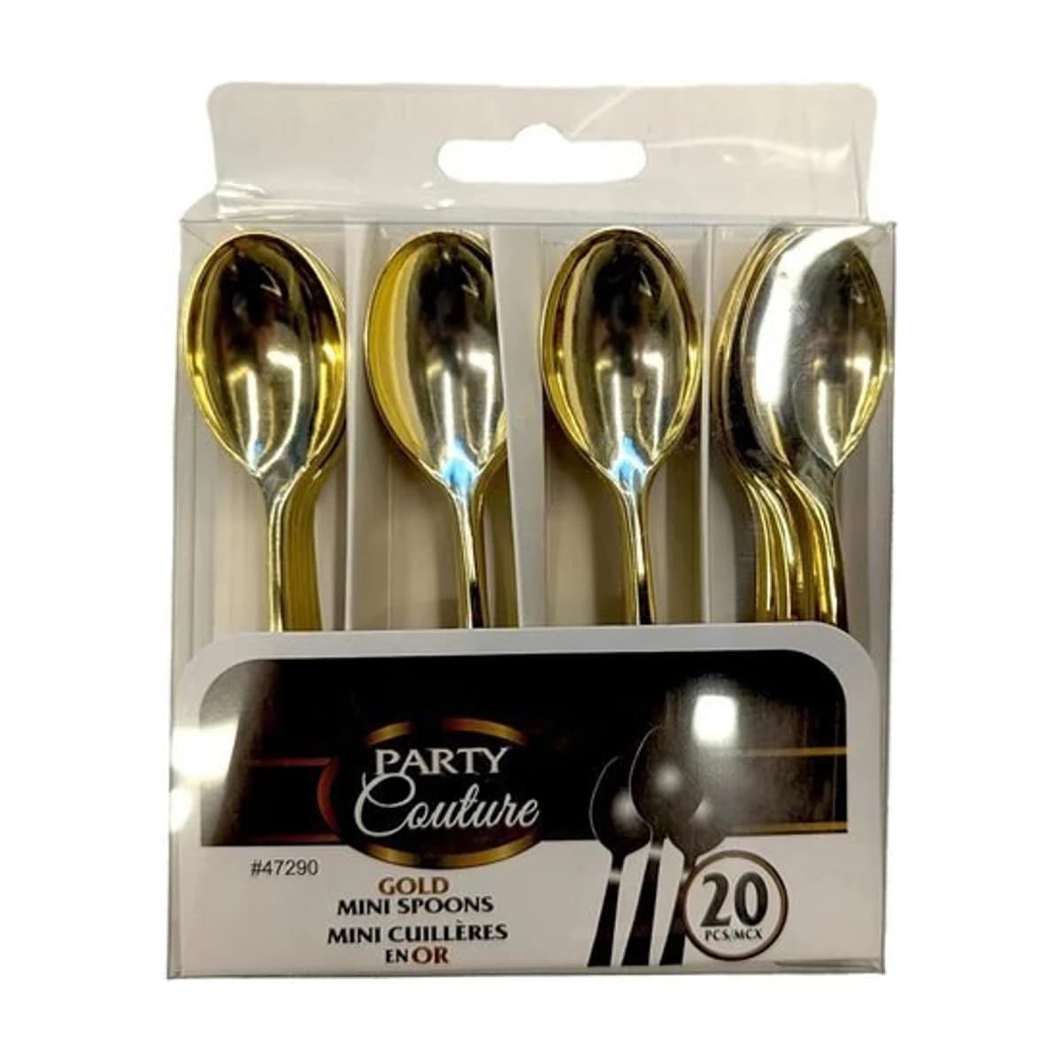 Gold Mini Spoons, 20 ct