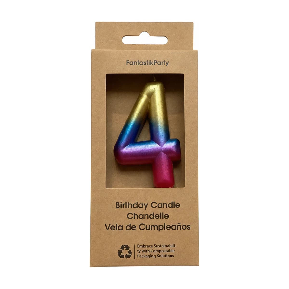 Multicolour Birthday Candle #4