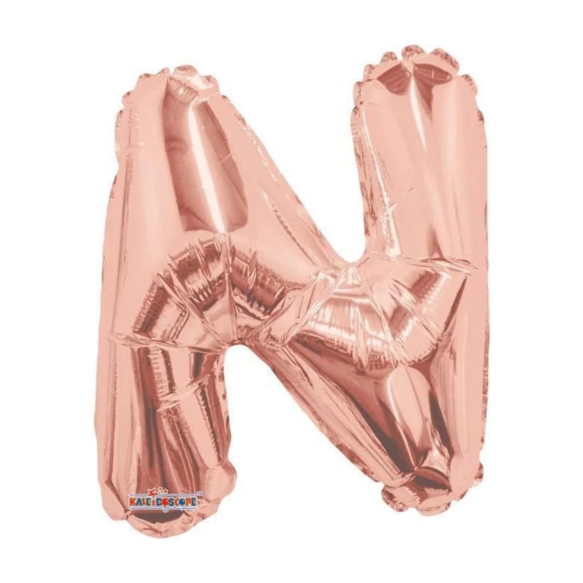 16" Foil Balloon - Rose Gold Letter N, Air-Filled