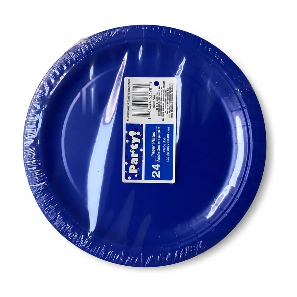 Navy Blue Paper Plates, 9 in 24 Pack