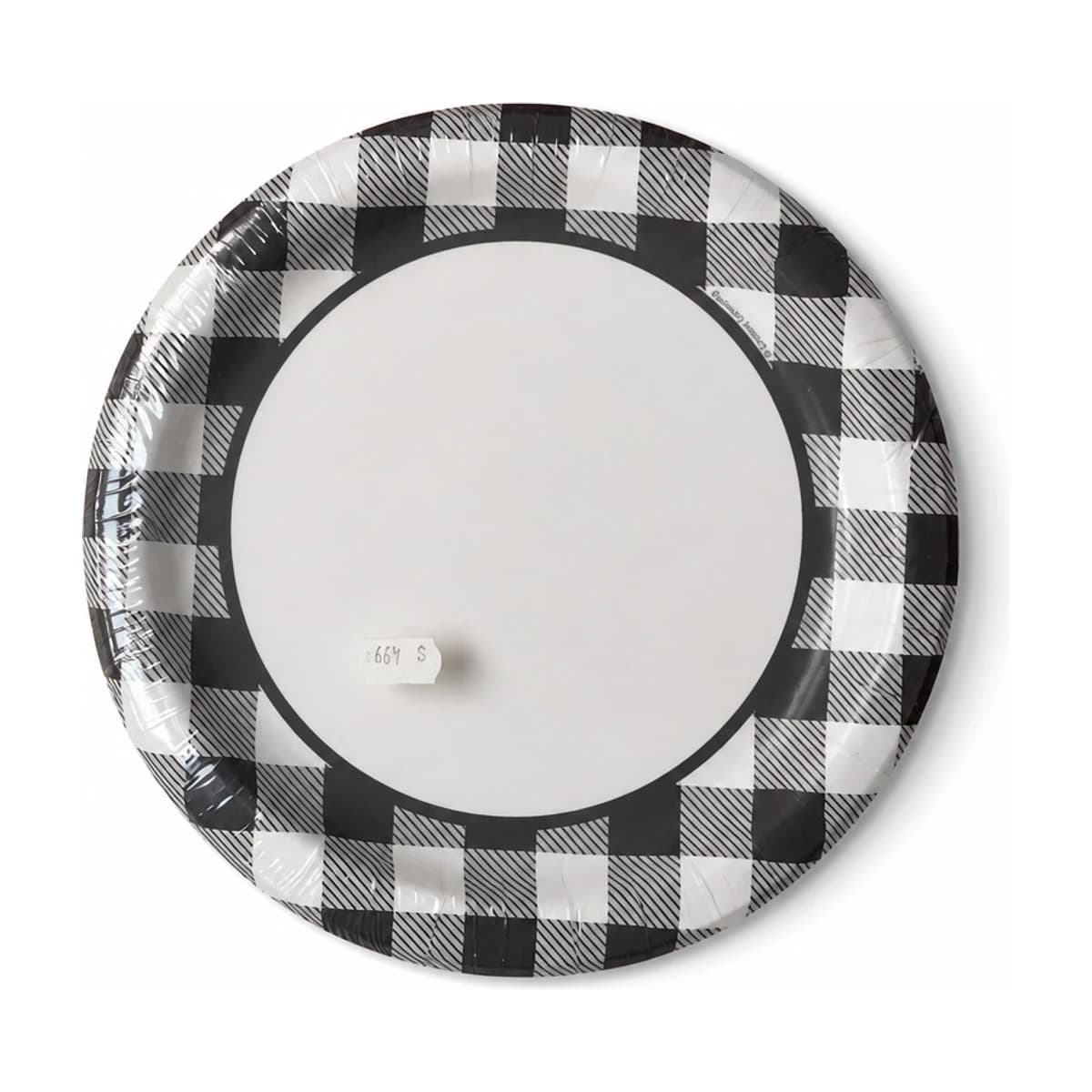 Buffalo Check Paper Plates, 8 in