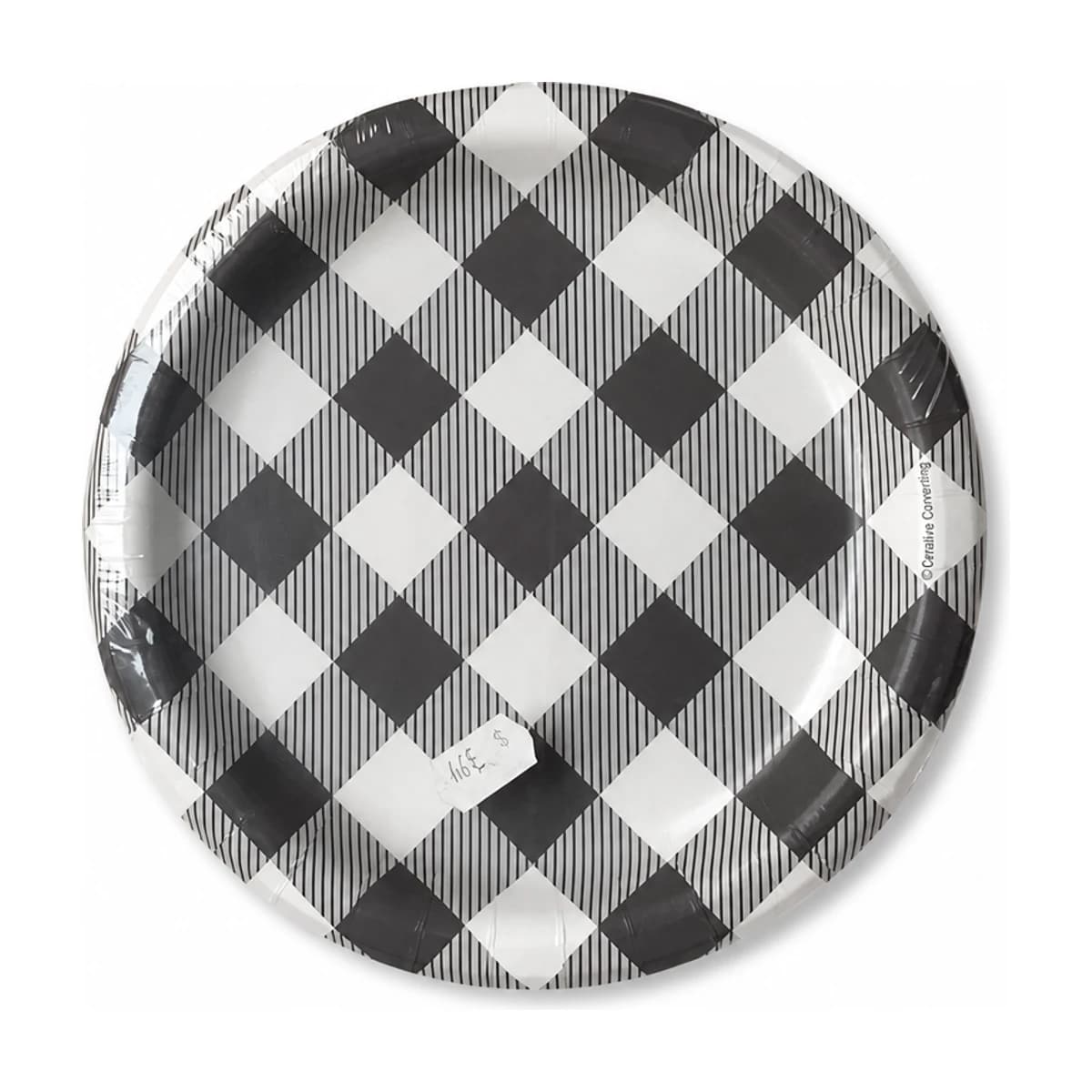 Buffalo Check Paper Plates, All Over 8 in
