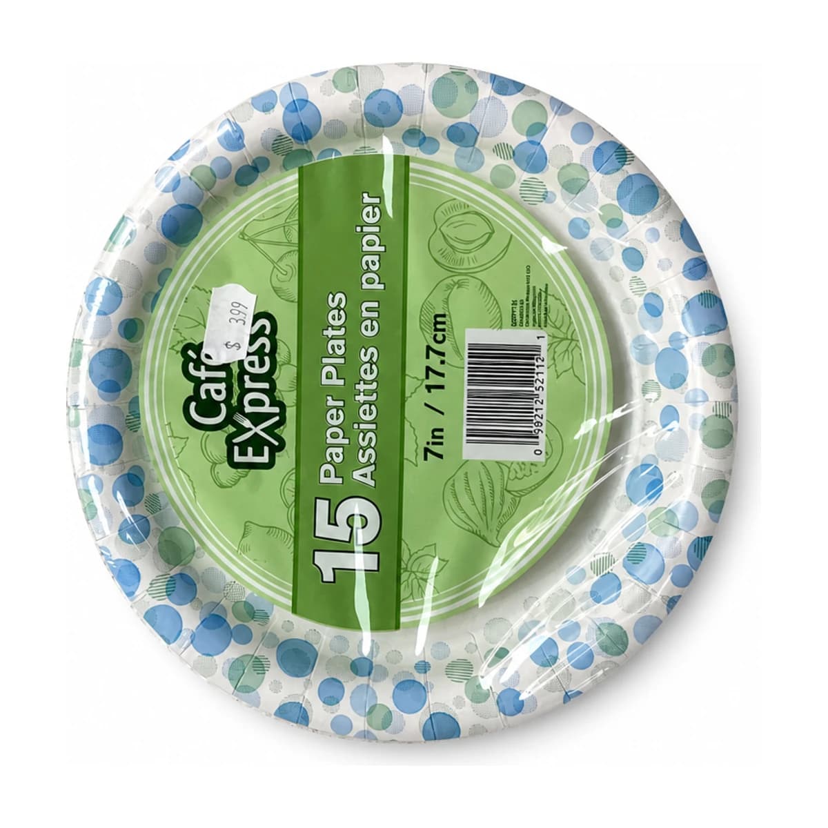 Paper Plates, 7 in 15 Pack