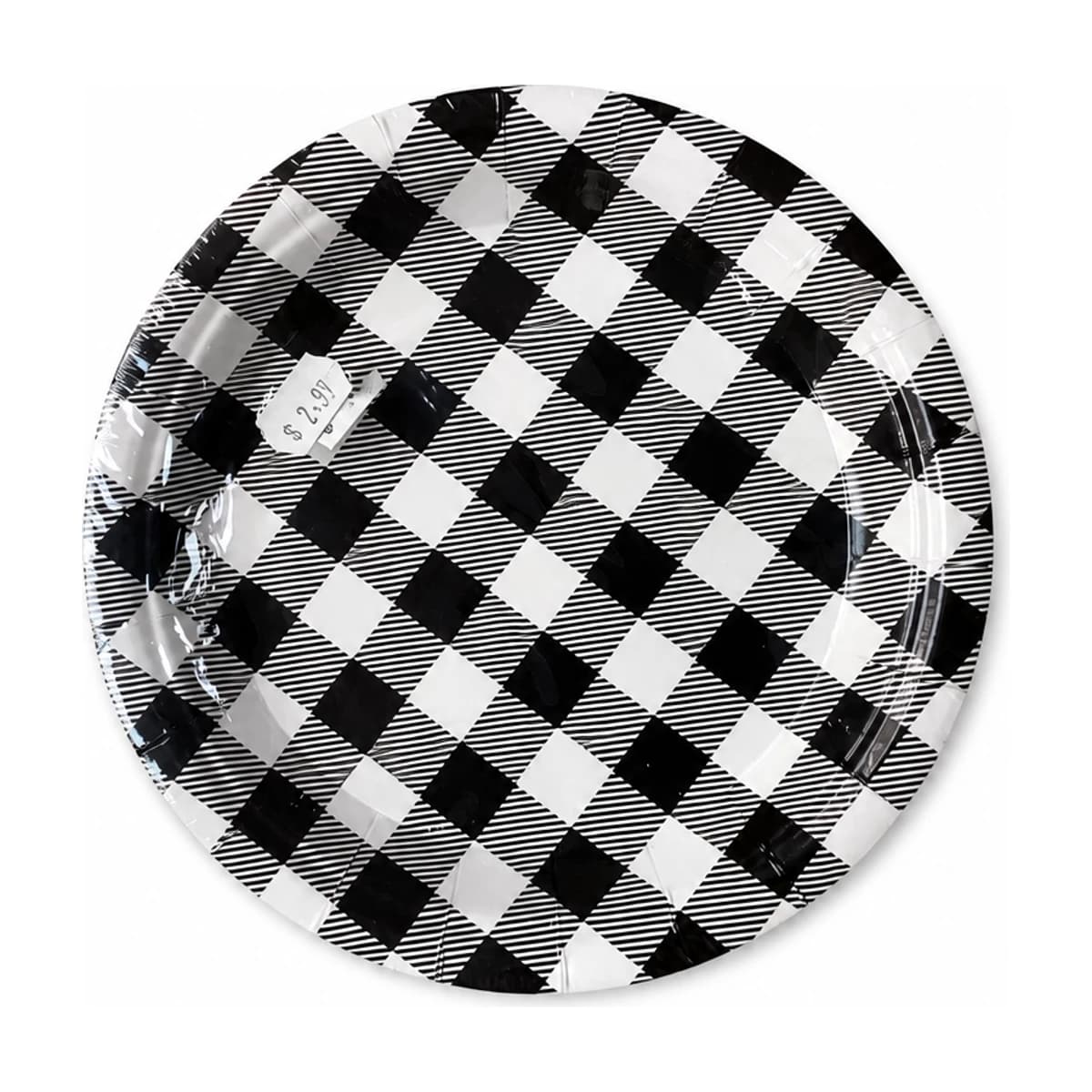 Buffalo Check Paper Plates, 7 in
