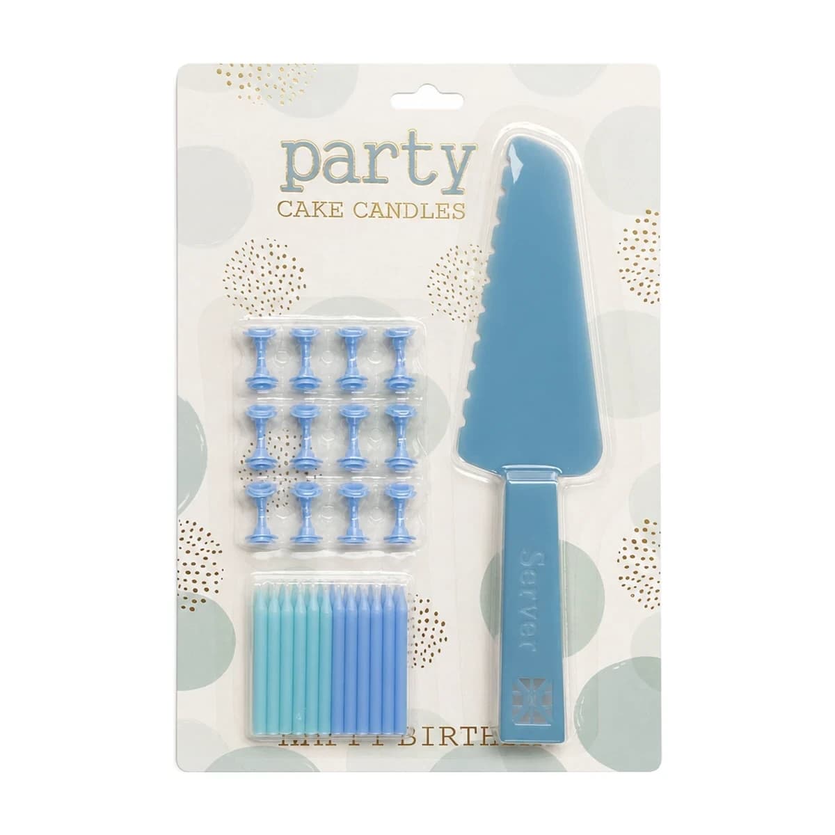 Party Cake Candle - Blue