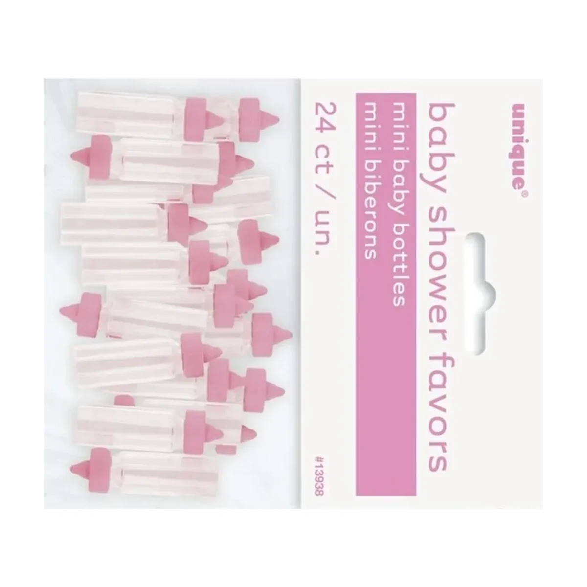 Pink Mini Baby Bottles, 24 Pack