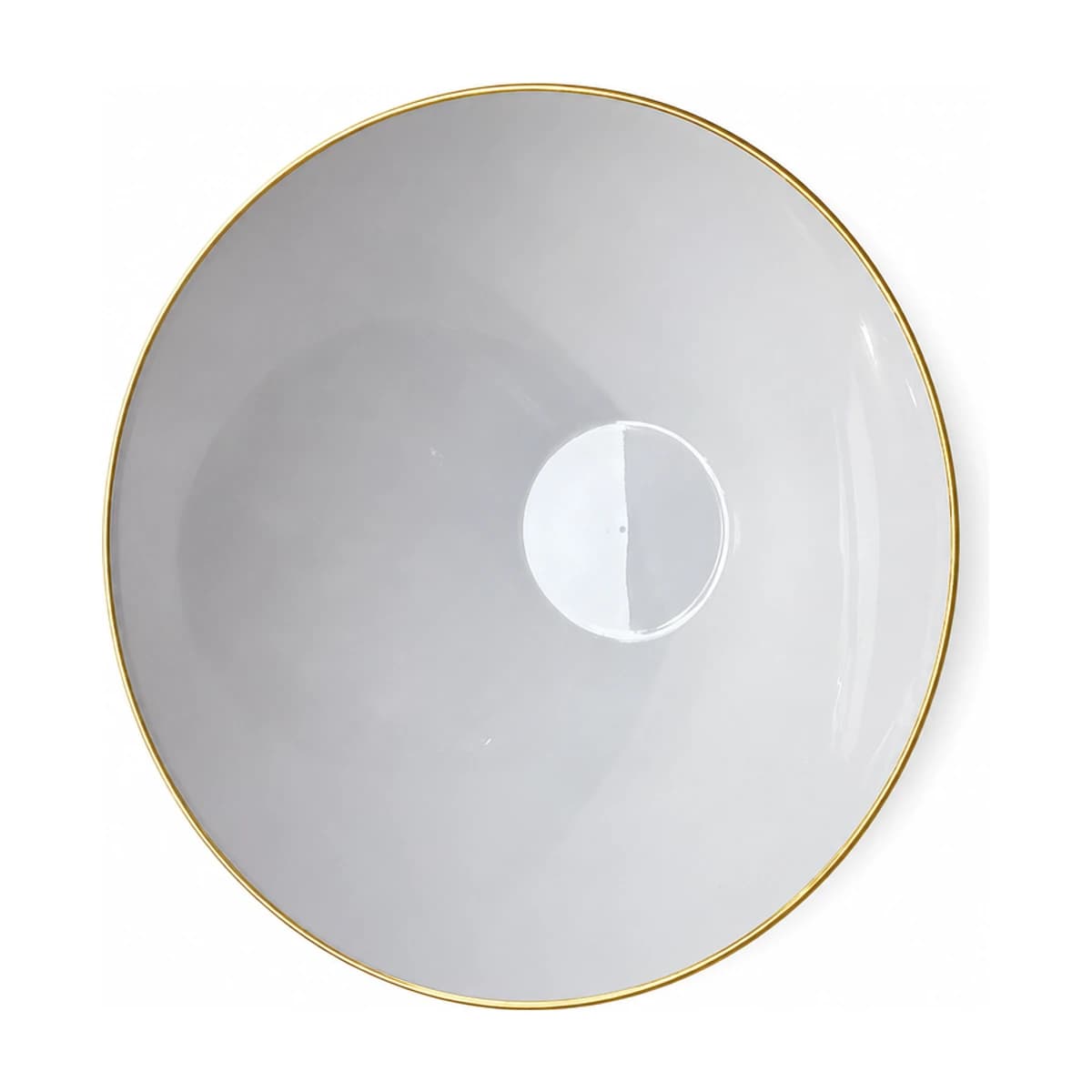 Plastic White & Gold Bowl