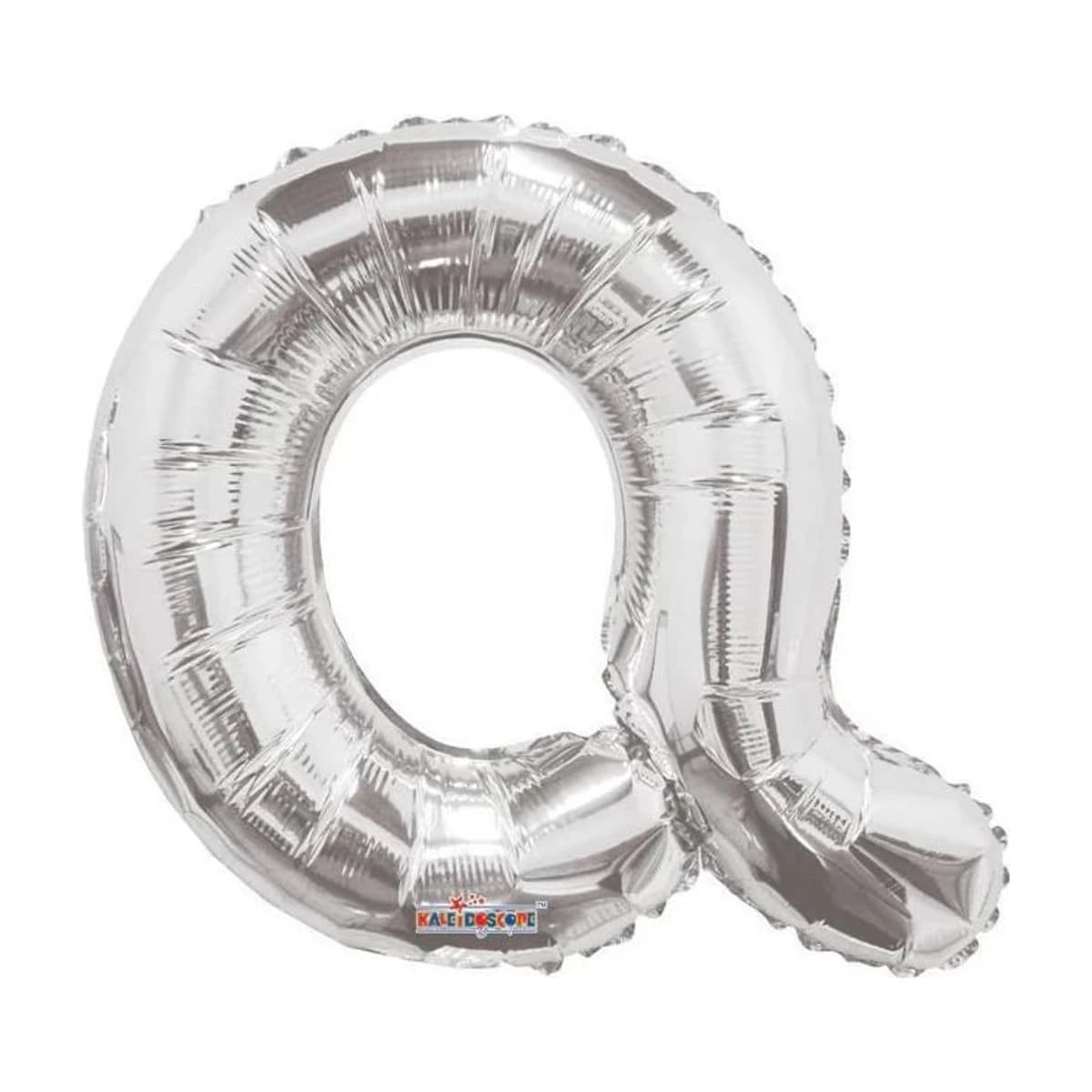 14" Foil Balloon - Silver Letter Q, Air-Filled