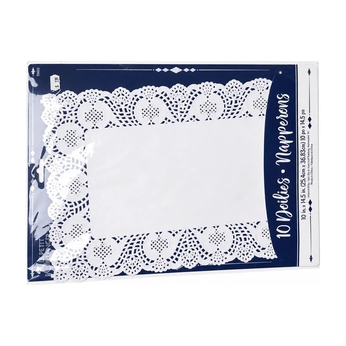 Rectangle Paper Doilies White