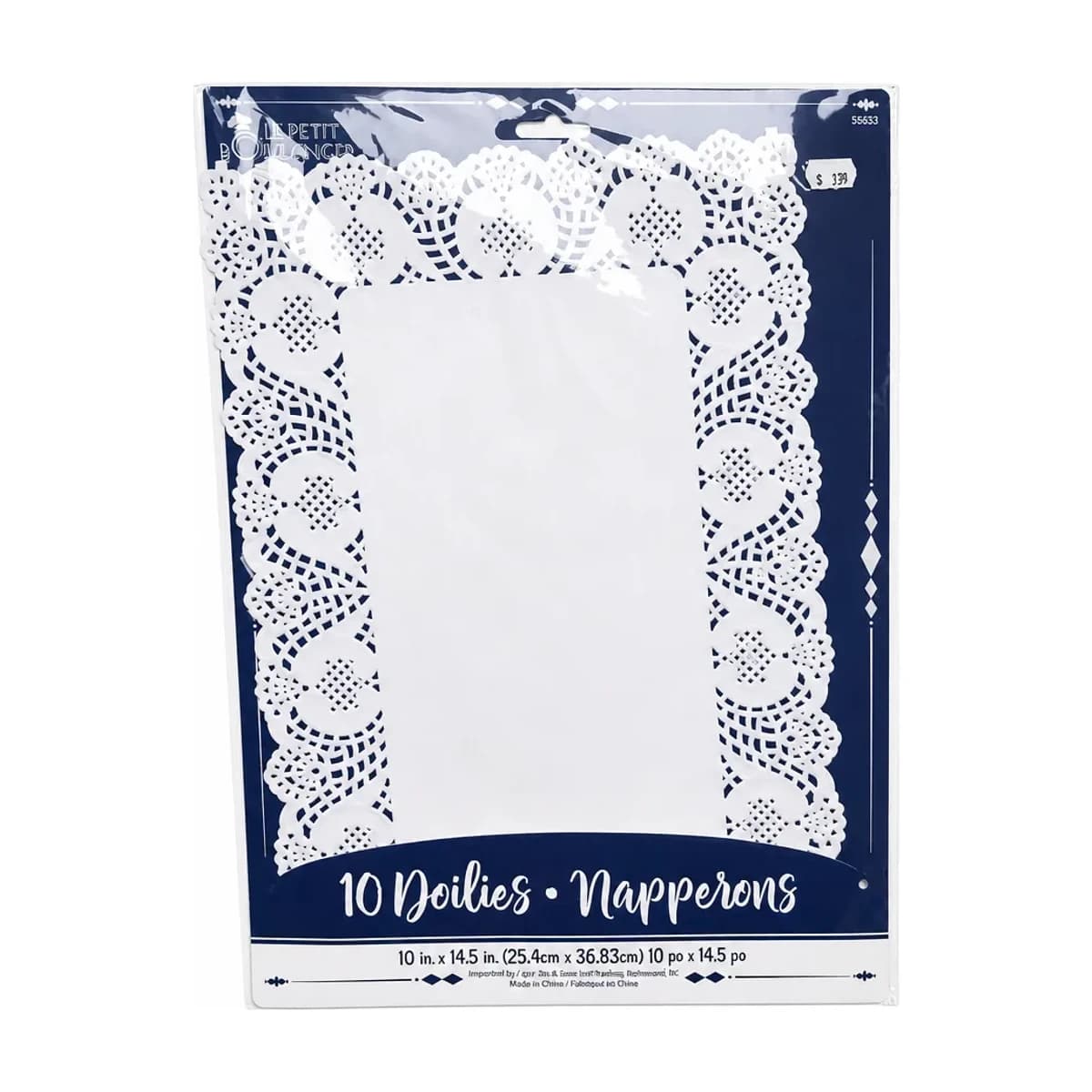 Rectangular Paper Doilies, 10 x 14.5 in 10 Pack