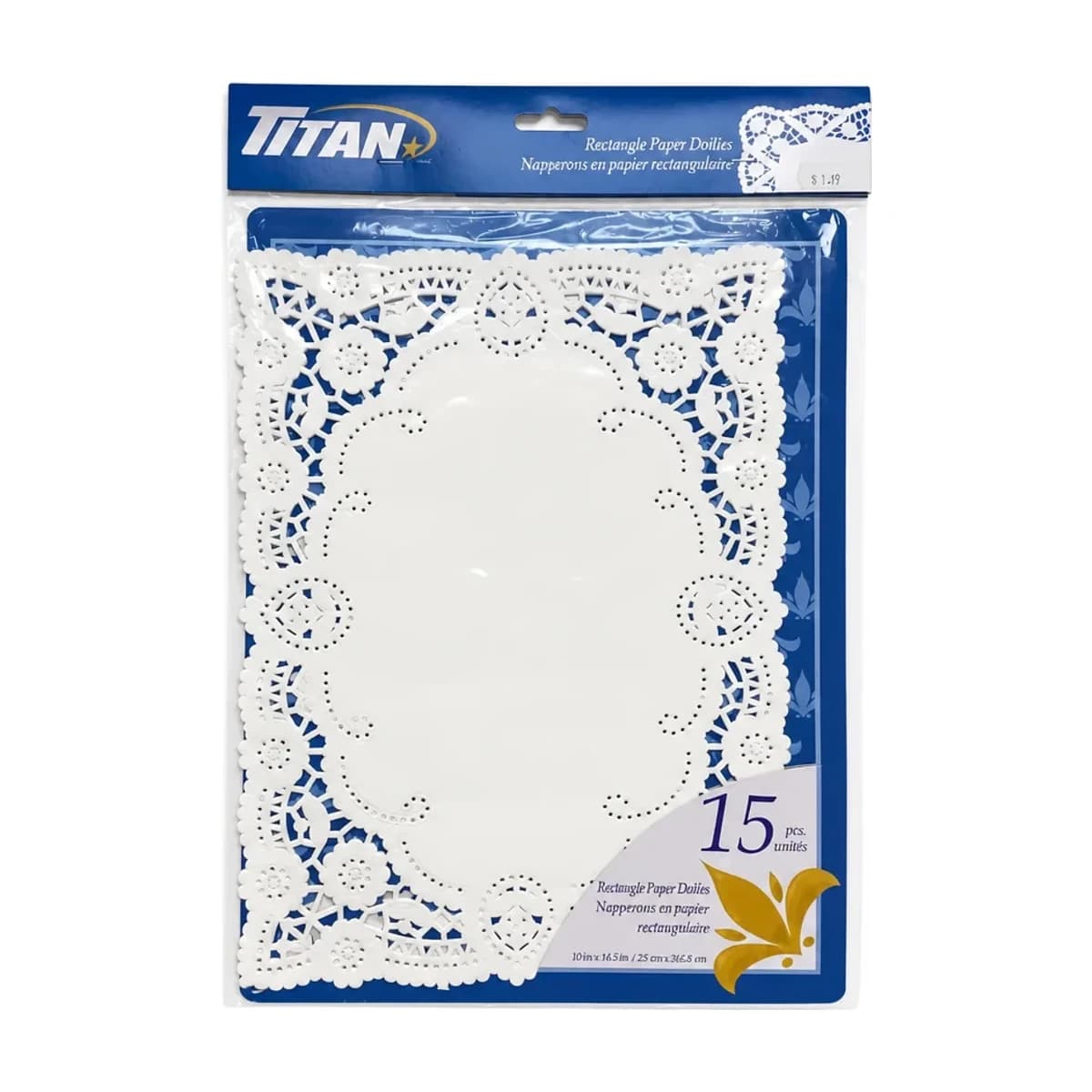 Rectangular Paper Doilies, 15 Pack