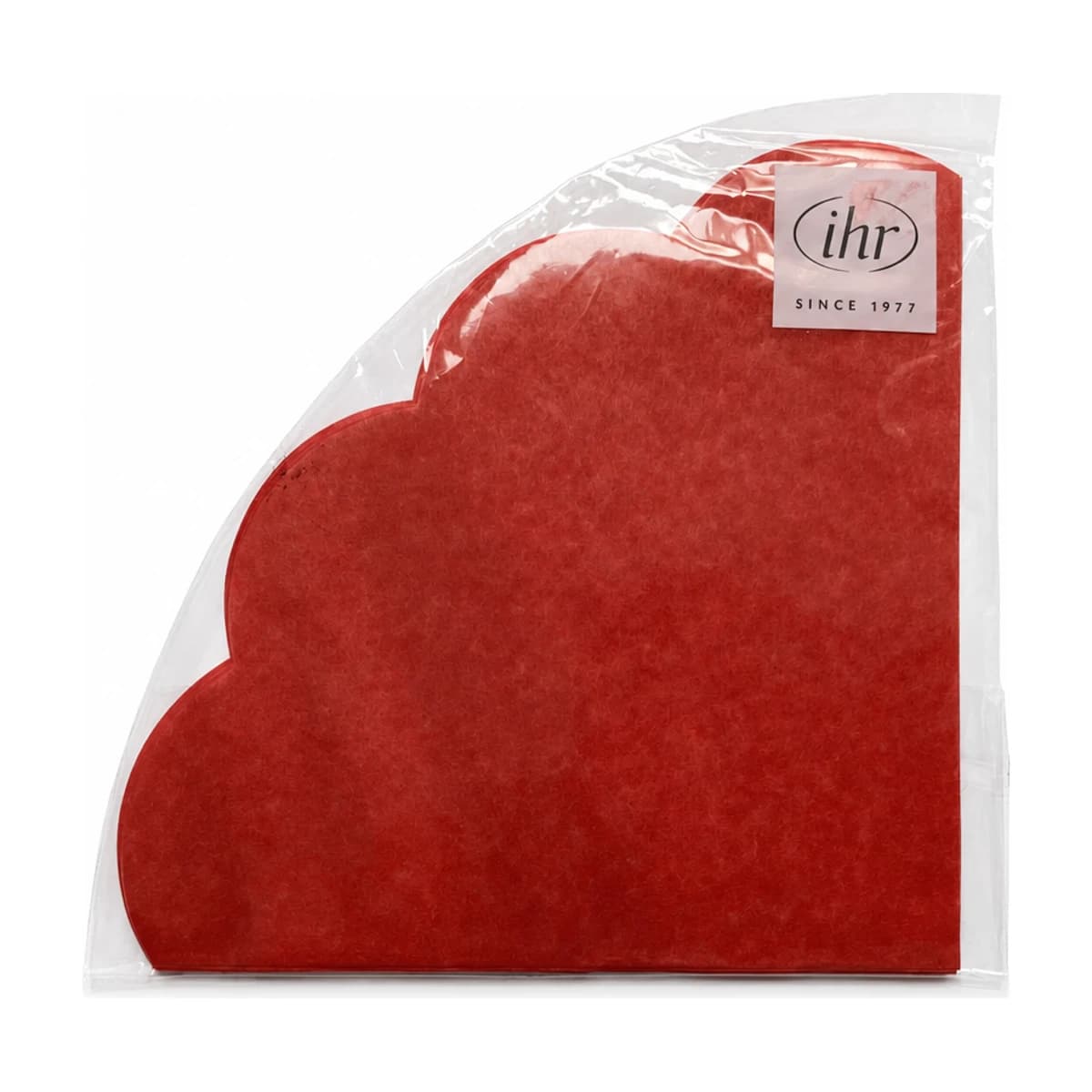 IHR Heart Shaped Red Napkins, 15 Pack