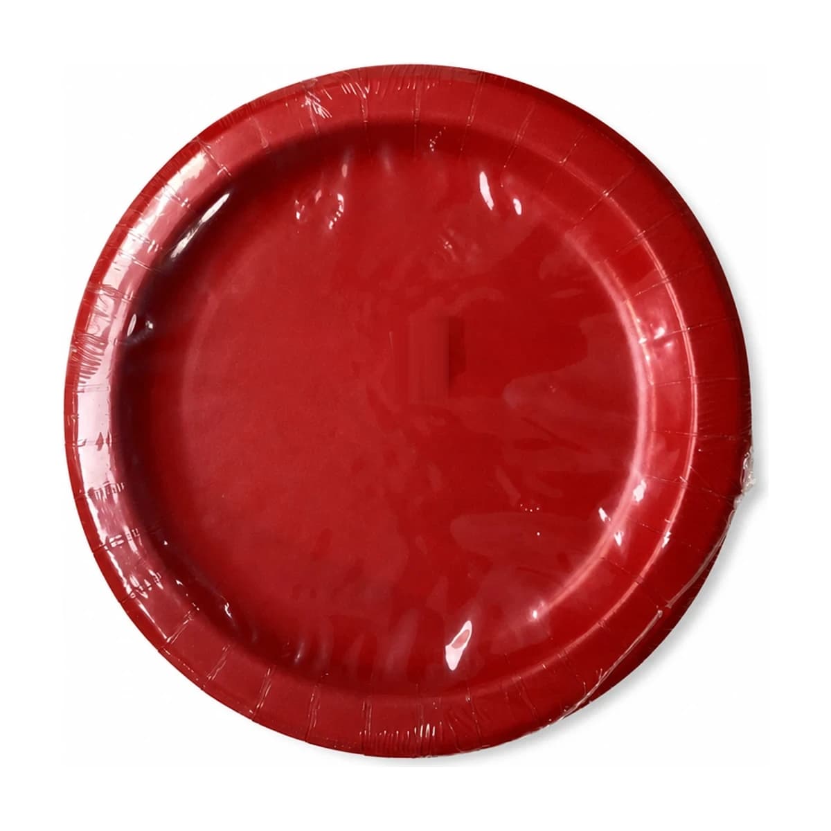 Red Paper Plates, 8.5 in