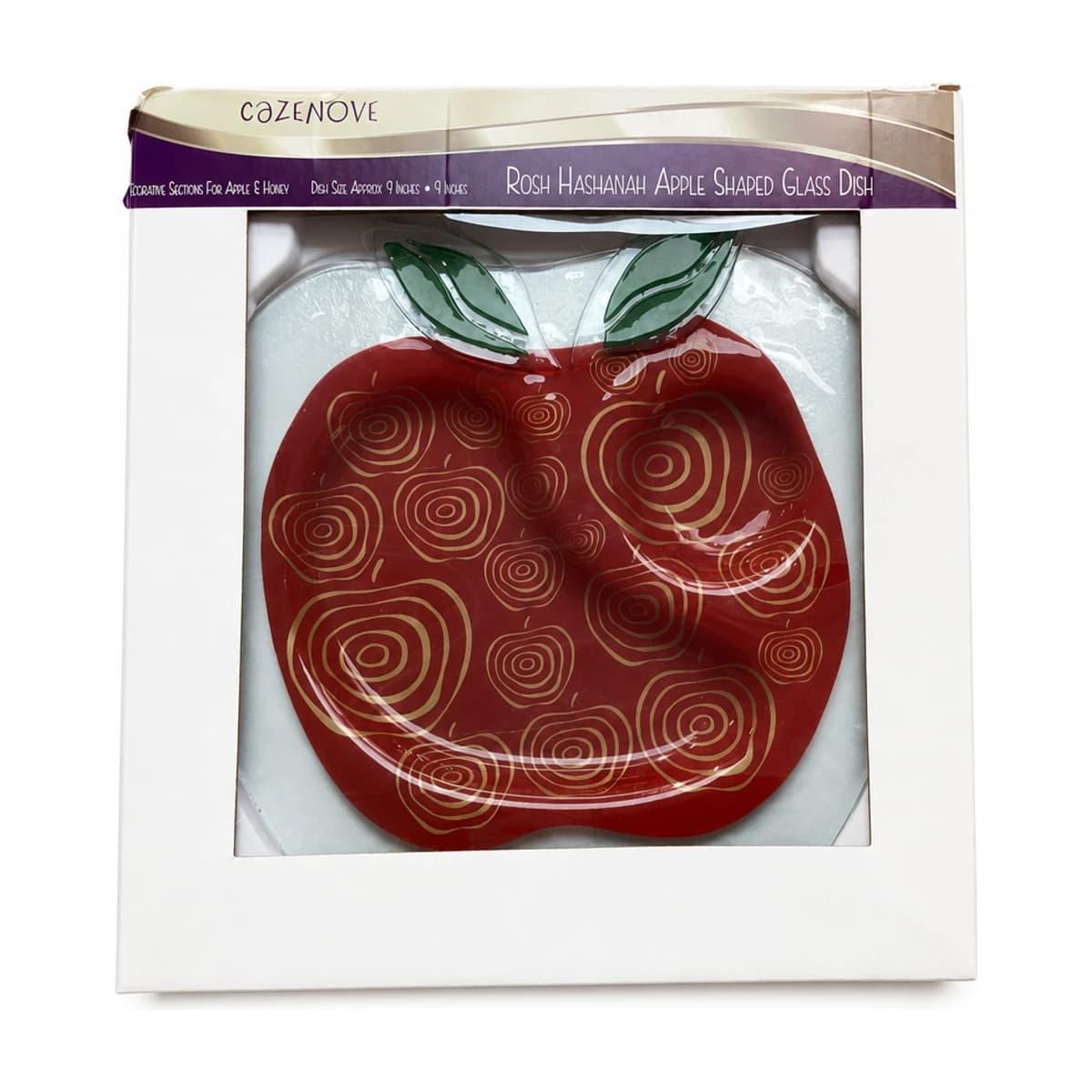 Rosh Hashanah Apple Shaped Glass Dish