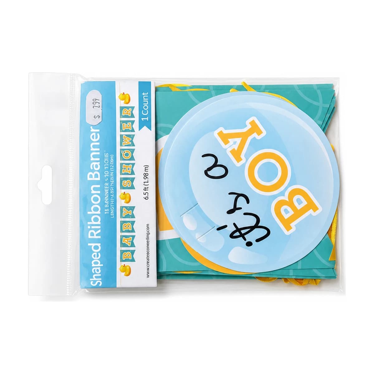 Shapped Ribbon Banner “it’s A Boy” 6.5 Ft