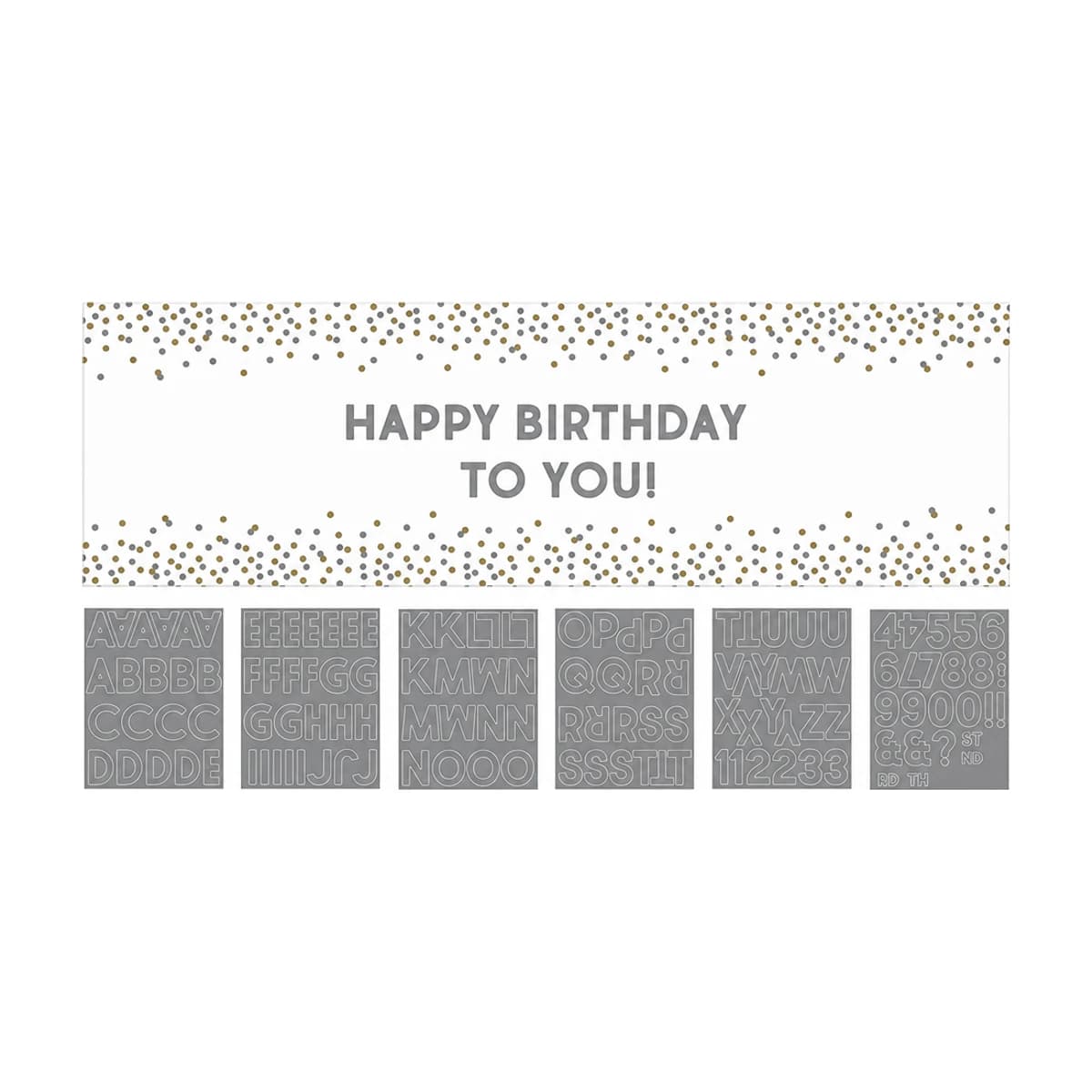 Silver & Gold Giant Customizable Banner