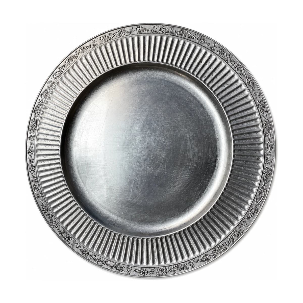 Silver Round Serving Tray 13”