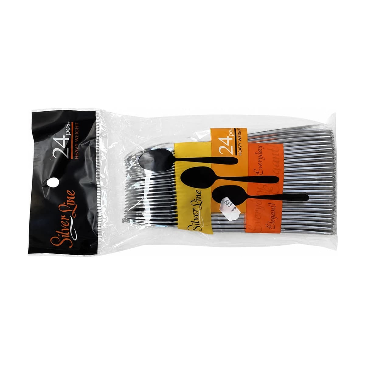 Silver Plastic Spoons, 24 Pack