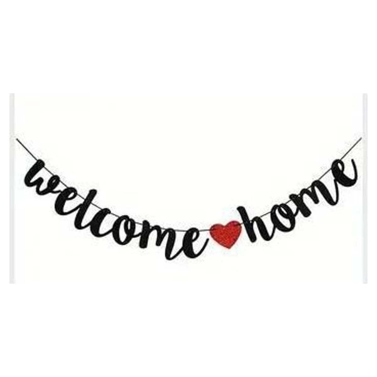 Welcome Home Banner Black