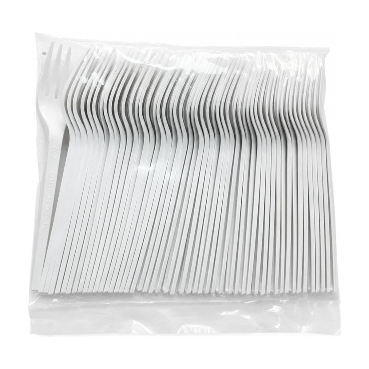 White Heavy Duty Forks, 50 ct