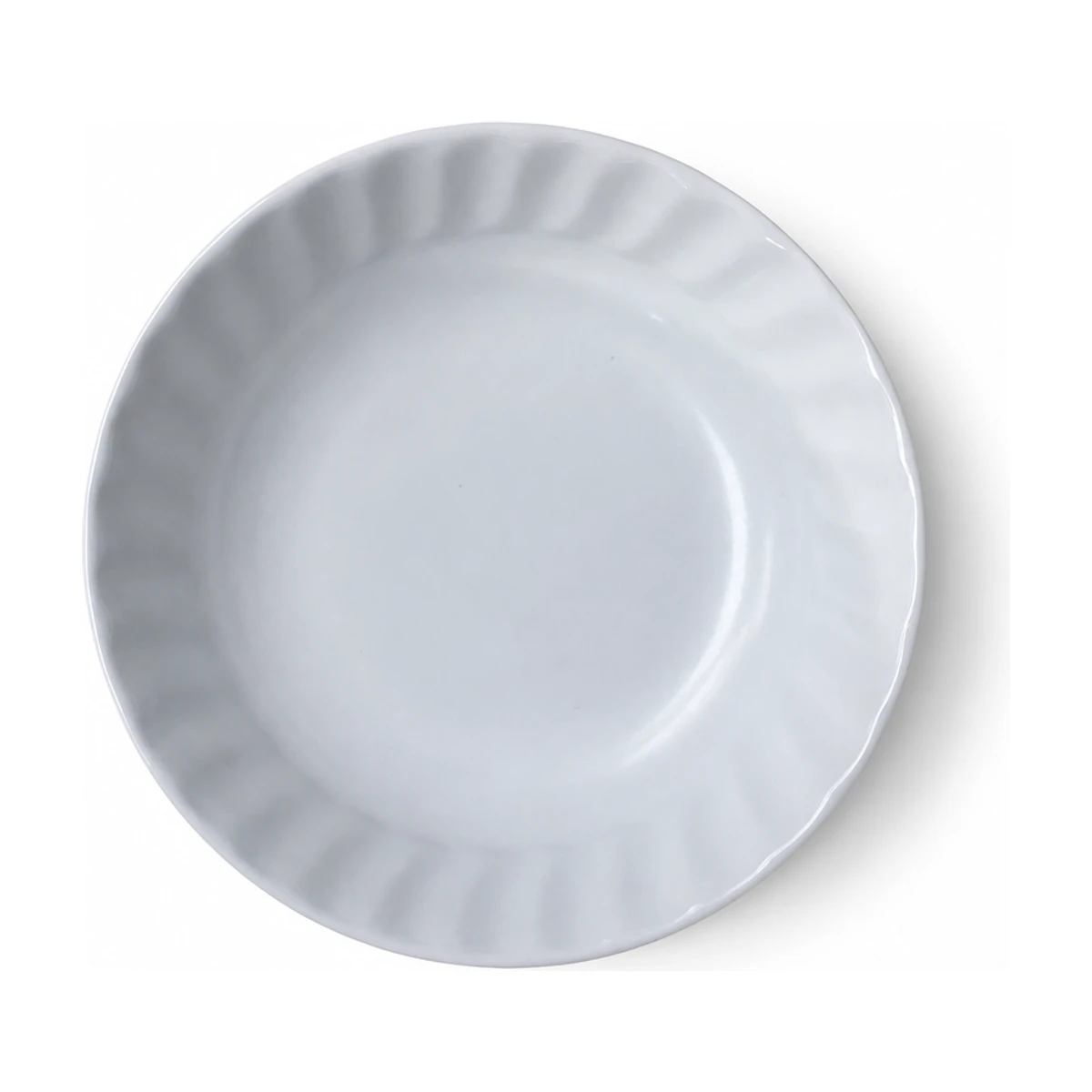 White Scalloped Dish, 7 in