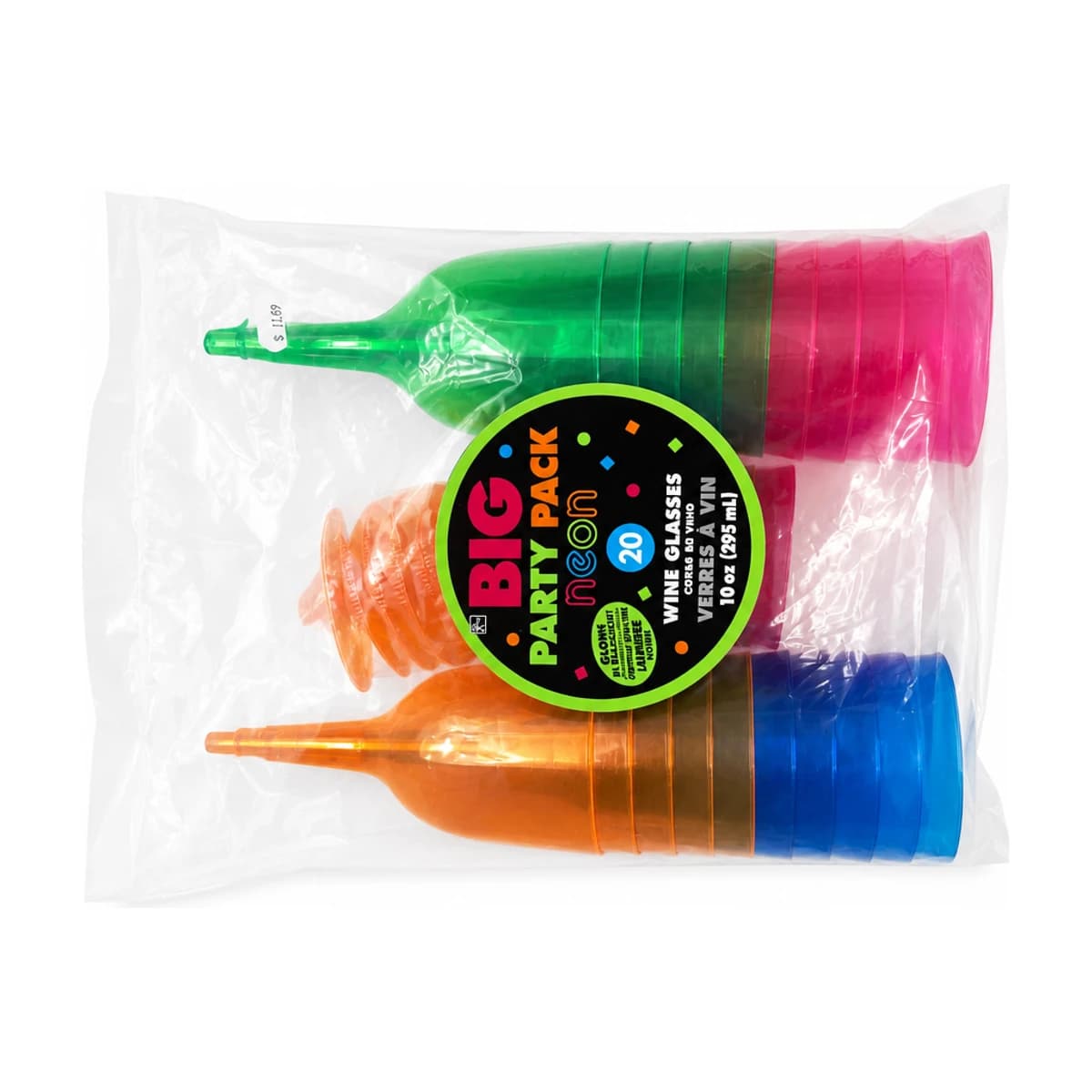 Wine Glasses Neon 10 Oz