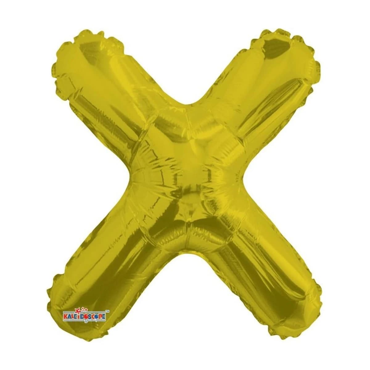 14" Foil Balloon - Gold Letter X, Air-Filled